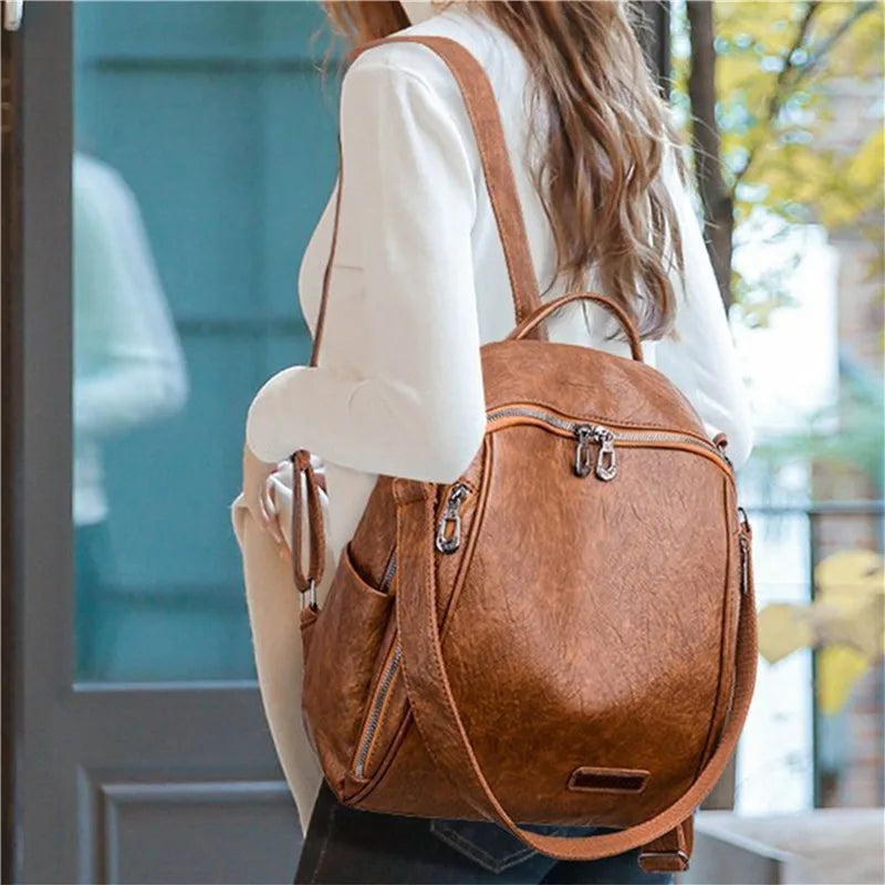 Women Backpack Shoulder Bag Academy Bagpack PU