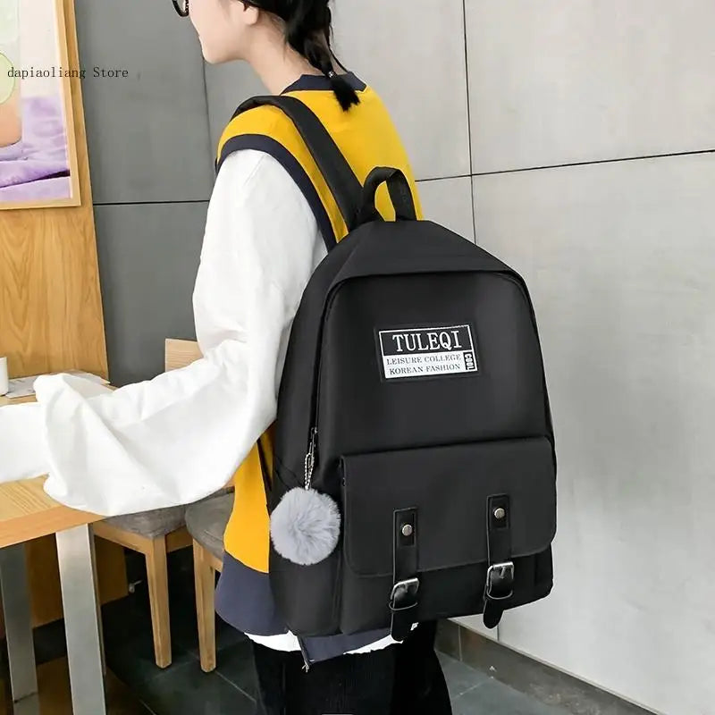 Women Backpack Shoulder Bags Mochilas Set for Teenager Girl
