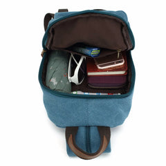 Women Canvas Backpack Chest Pack Vintage School Bags Casual Travel Rucksack
