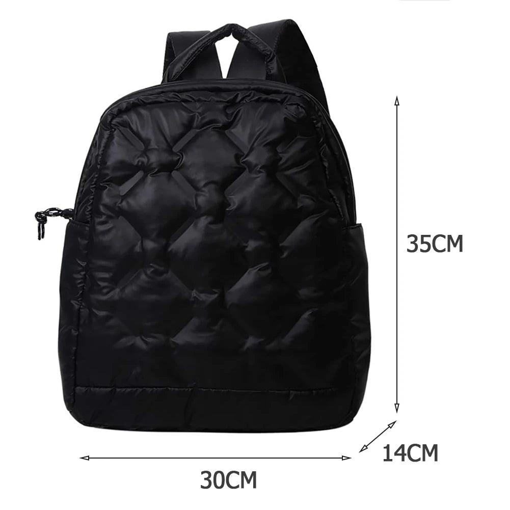 Women Backpack Solid Autumn Winter Backpack Student School Traveling Space