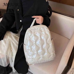 Women Backpack Solid Autumn Winter Backpack Student School Traveling Space
