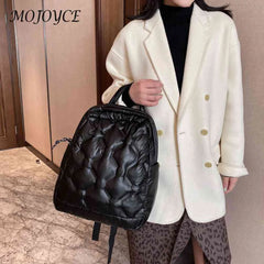 Women Backpack Solid Autumn Winter Backpack Student School Traveling Space