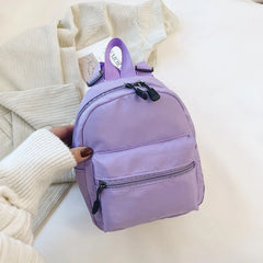 Women Backpack Solid Preppy Style Backpack Student School Traveling