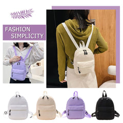 Women Backpack Solid Preppy Style Backpack Student School Traveling