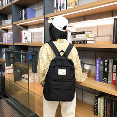 Women Backpack for Teenage Girls Solid Nylon Shoulder Bags