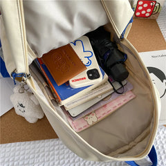 Teenage Girls Laptop Rucksack Student Shoulder School Bag