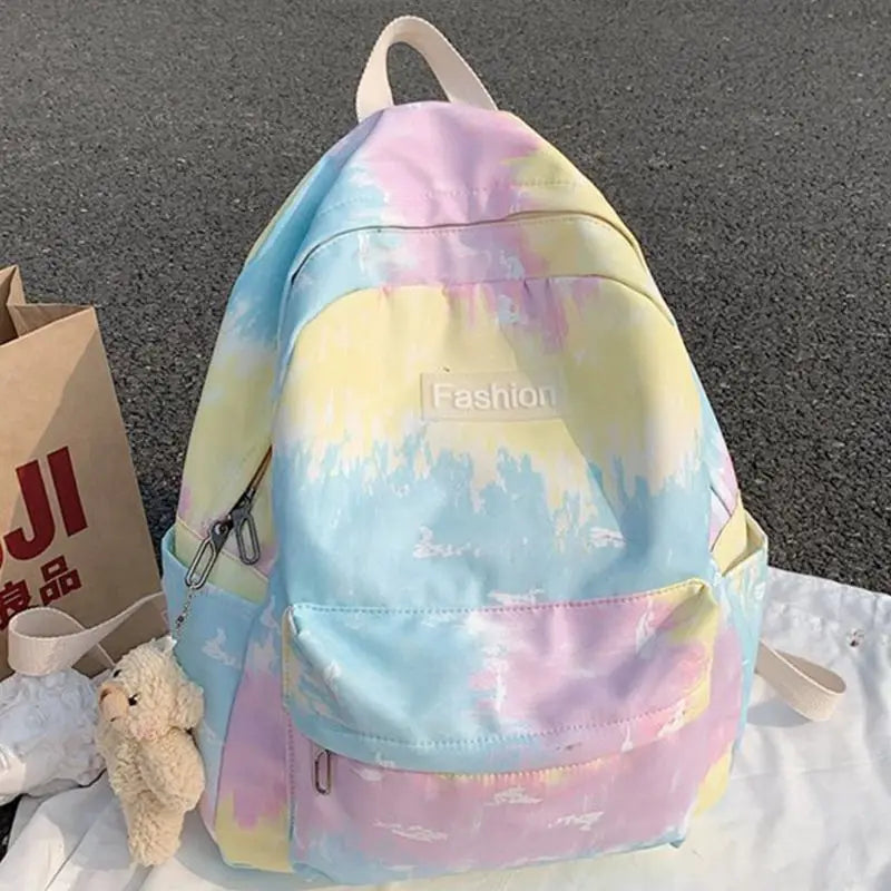 Women Backpack Tie Dye School Travel Daypack for Girls