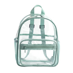 Women PVC Backpack Clear Bag College Students Bookbag Travel Daypac