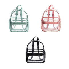 Women Backpack Transparent PVC Bag Female College Students Bookbag