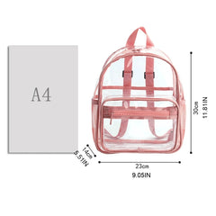 Women Backpack Transparent PVC Bag Female College Students Bookbag