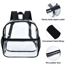 Women Backpack Transparent PVC Bag Female Girls College Students Bookbag