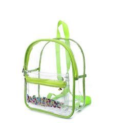 Transparent PVC Women Backpack Waterproof College Students Bag