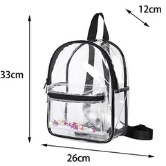 Women Backpack Transparent Waterproof PVC Bag Female College Students