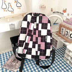 Waterproof Nylon Women Backpack Multi-Pocket Schoolbag