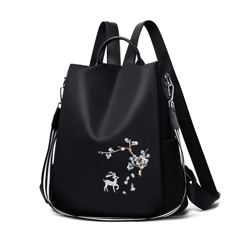 Women Backpacks All-Match Oxford Cloth Anti-Theft Shoulder Bag