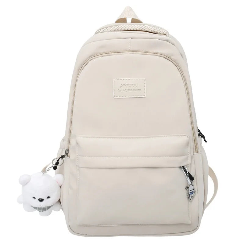 Women Backpacks Multi-pockets Letter Embroidery Casual Tote High Street Harajuku