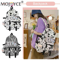 Cow Print Women Backpack Large Capacity for College