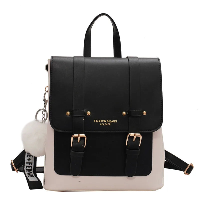 Women Backpacks High Leather Travel Backpack Sac A Dos Small School Bags