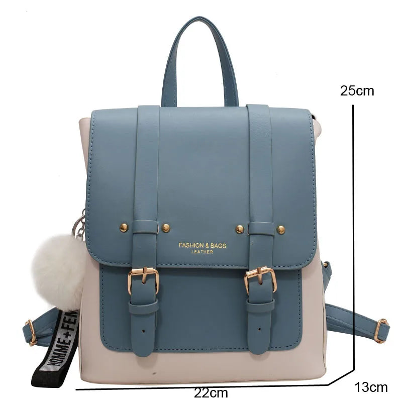 Women Backpacks High Leather Travel Backpack Sac A Dos Small School Bags