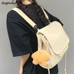 Japanese Preppy Style Waterproof Backpacks Women Large Capacity Bags