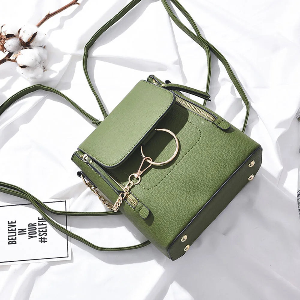 Women Backpacks Mini PU Leather Bags Teenage Girls Schoolbags