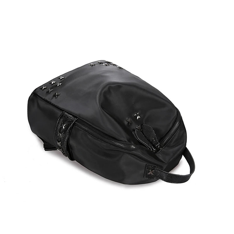 Nylon Oxford Rivet Backpack for Teen Girls Travel - Famous Brand Rucksack