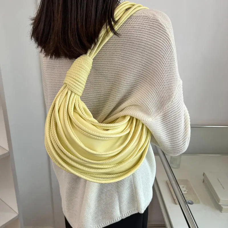 Women Shoulder Bag Hollow Out PU Zipper Handbag Euro-America Style