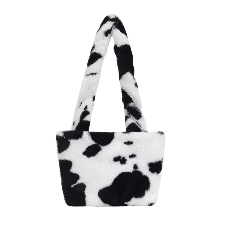 Winter Plush Messenger Bag Casual Women Totes Shoulder Bags Female Purse