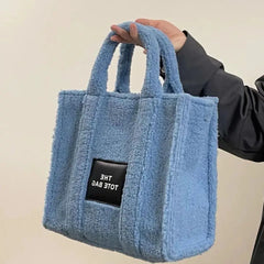 Women Bag Autumn Winter Casual Tote Bag Solid Zipper High-Capacity Shoulder Bags