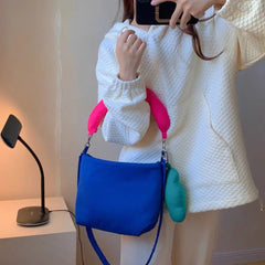 Women Shoulder Bag Nylon Square Handbag Crossbody Zipper Girls All-match