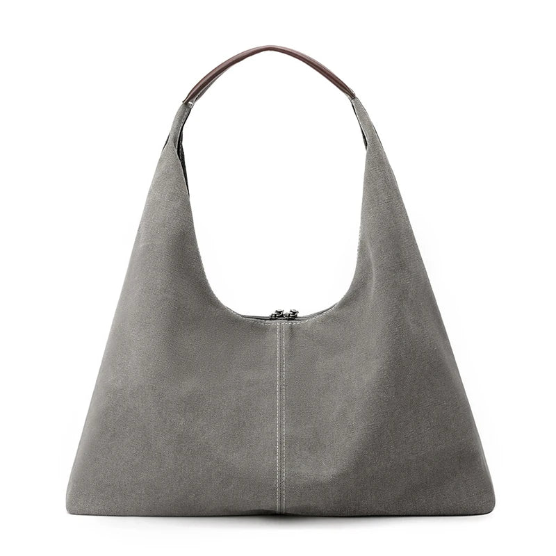 Canvas Shoulder Bag for Women Handbag High Ladies Underarm Bag Daily Pack