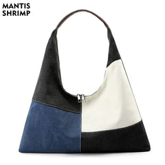 Canvas Shoulder Bag for Women Handbag High Ladies Underarm Bag Daily Pack