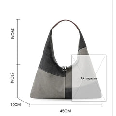 Canvas Shoulder Bag for Women Handbag High Ladies Underarm Bag Daily Pack