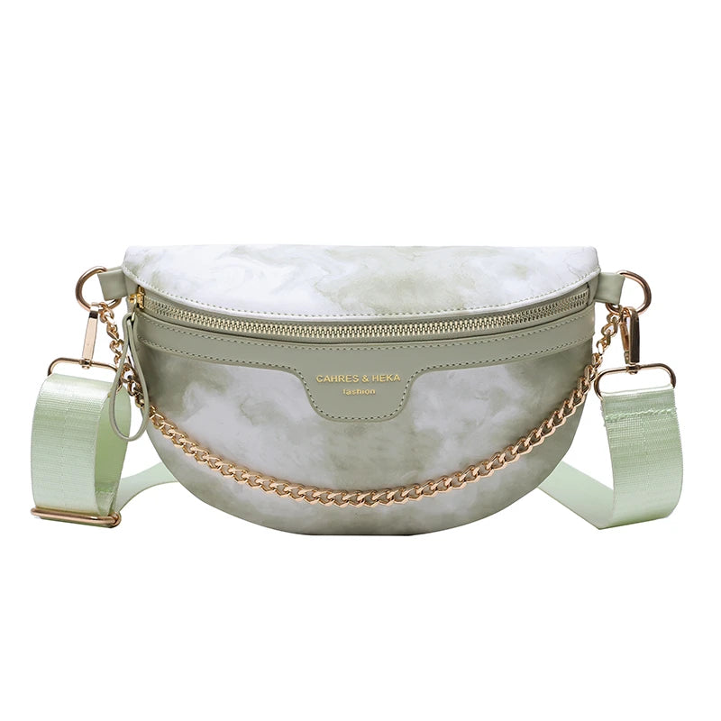 Women Bag Casual Small Shell Chest Bags Bright Pink Waist Pack Female