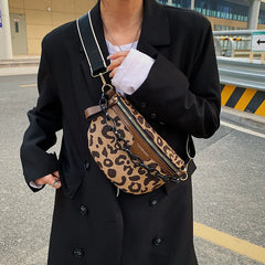 Leopard Pattern Crossbody Chest Bag Vacation Fanny Pack