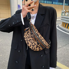 Leopard Waist Bag Crossbody Chest Fanny Pack