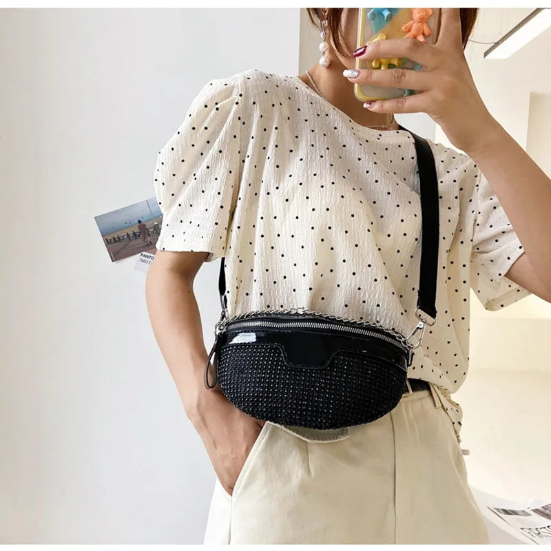 Women Waist Bag Leather Crossbody Chest Fanny Packs Travel