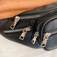 Women Chest Bag Pu Leather Shoulder Crossbody Handbag
