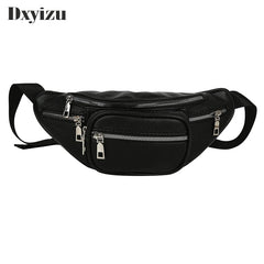 Women Chest Bag Pu Leather Shoulder Crossbody Handbag
