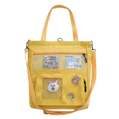 Canvas College Backpack Female Shoulder Crossbody Bag