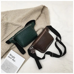 Women Crocodile Messenger Bag Multicolor Pu Leather Cross Body Handbag