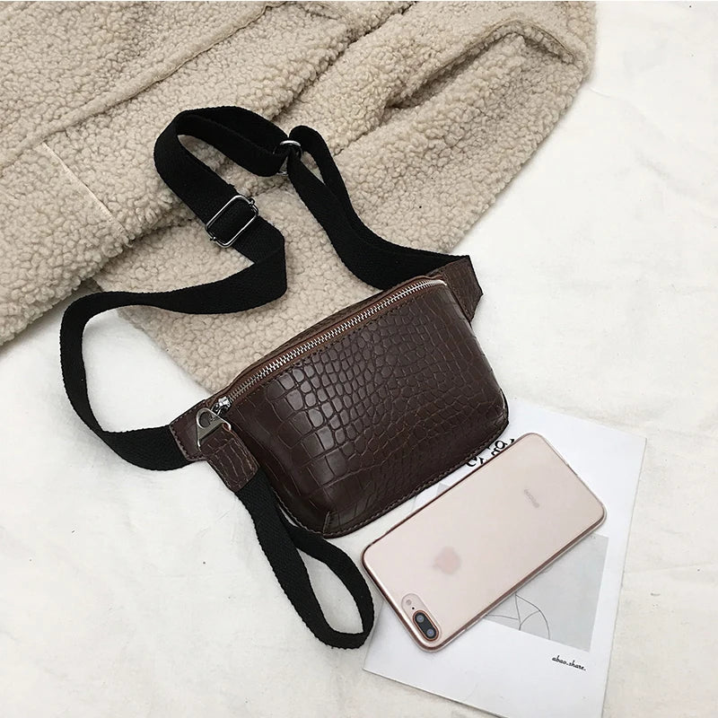 Women Crocodile Messenger Bag Multicolor Pu Leather Cross Body Handbag