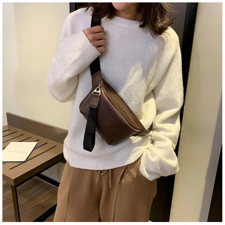 Women Crocodile Messenger Bag Multicolor Pu Leather Cross Body Handbag