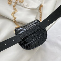 Leopard Print Waist Bag PU Belt Pack Shoulder Crossbody Messenger