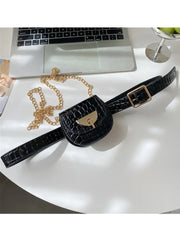 Leopard Print Waist Bag PU Belt Pack Shoulder Crossbody Messenger