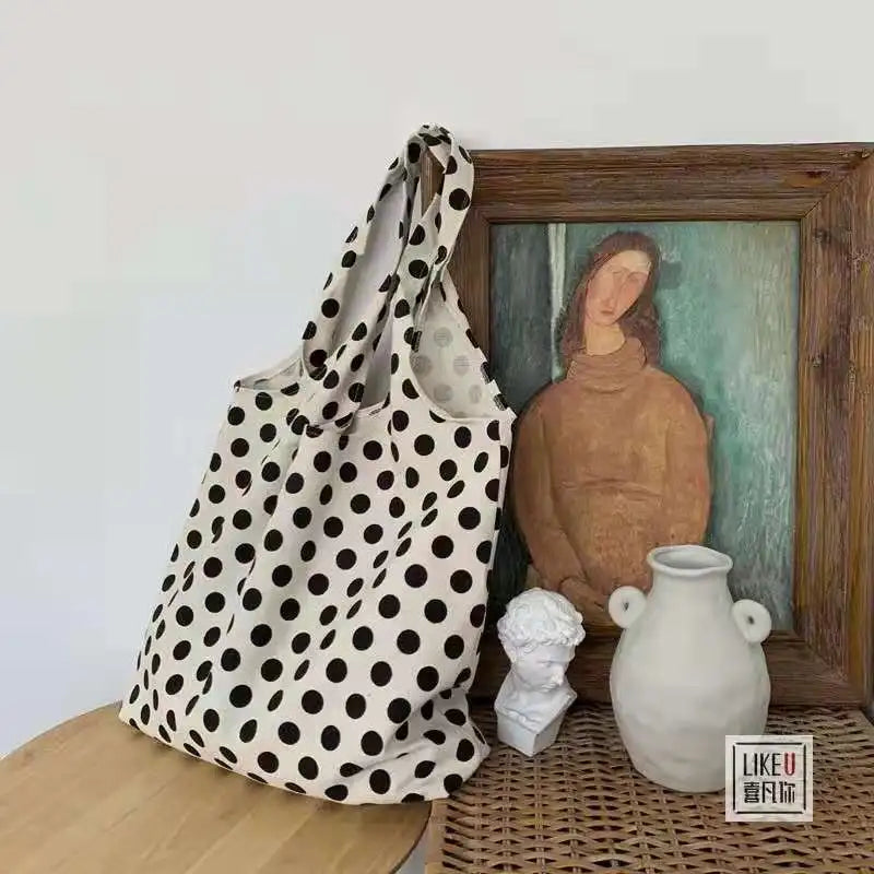 Canvas Shoulder Bag Casual Harajuku Tote Bag Women Shopping Bag