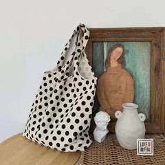 Canvas Shoulder Bag Casual Harajuku Tote Bag Women Shopping Bag
