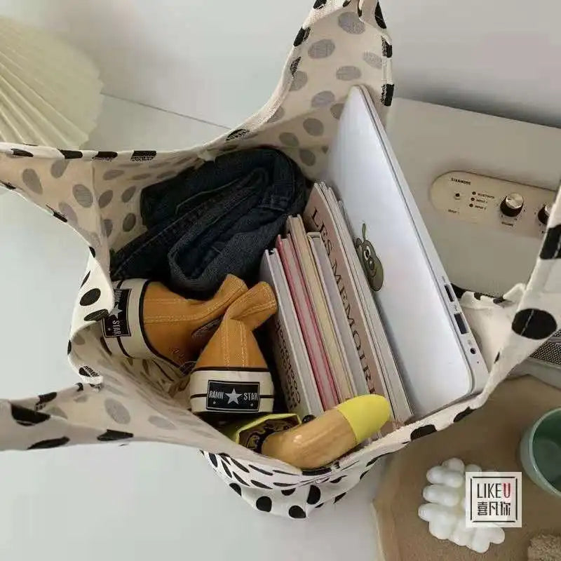 Canvas Shoulder Bag Casual Harajuku Tote Bag Women Shopping Bag