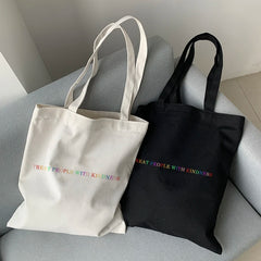 Vintage Canvas Shoulder Bag Harajuku Women