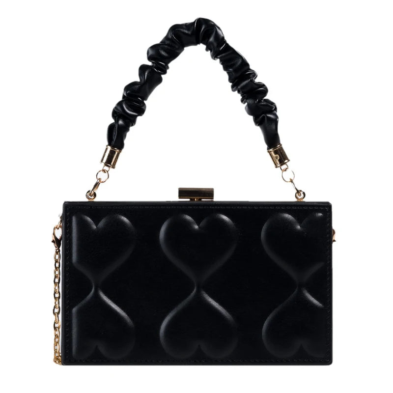Women Metal Chain Shoulder Bag Clutch Purse Handbag